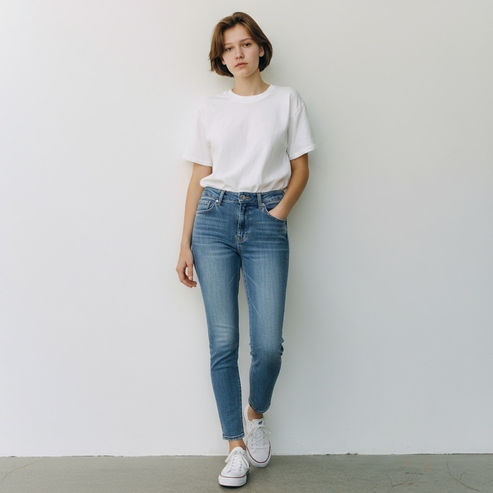 PAIGE Hoxton Ankle Jeans Low Rise Blue